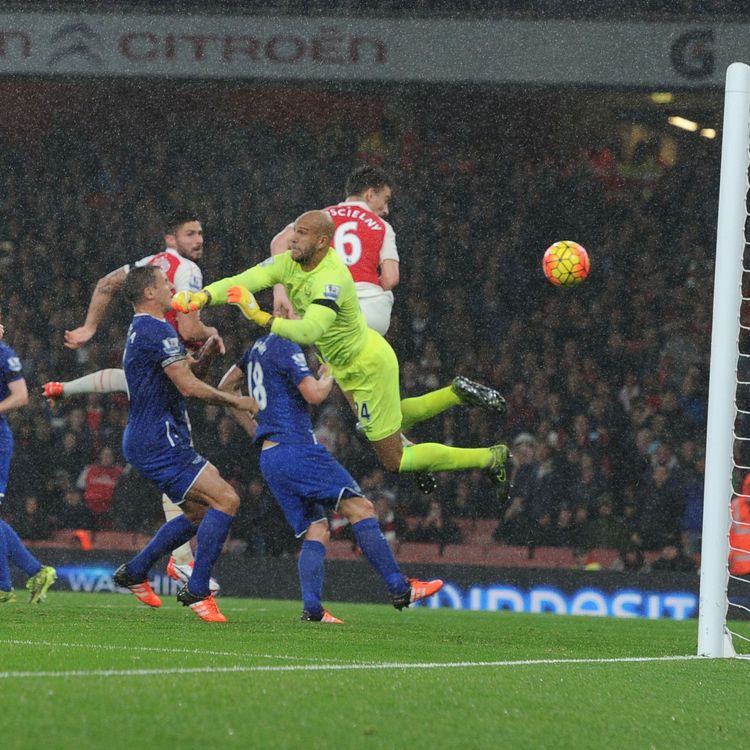 cover art for Giroud and Koscielny score to give Arsenal 2-1 win against Everton