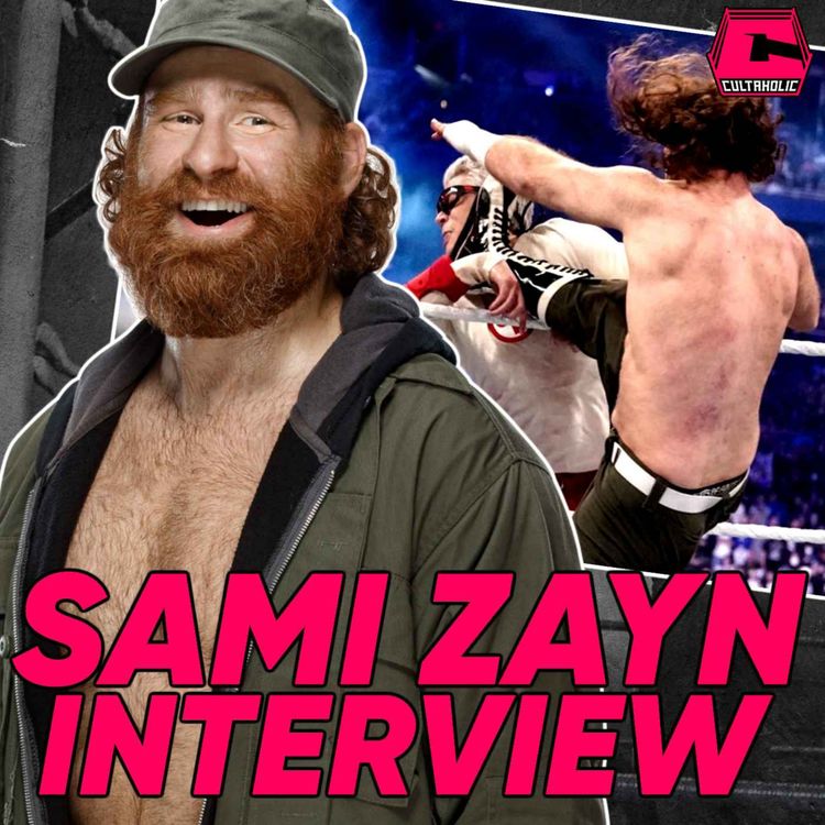 cover art for Sami Zayn on WWE WrestleMania 38, Brock Lesnar, Scrapped Raw Plans and Saying "AEW" On WWE Television