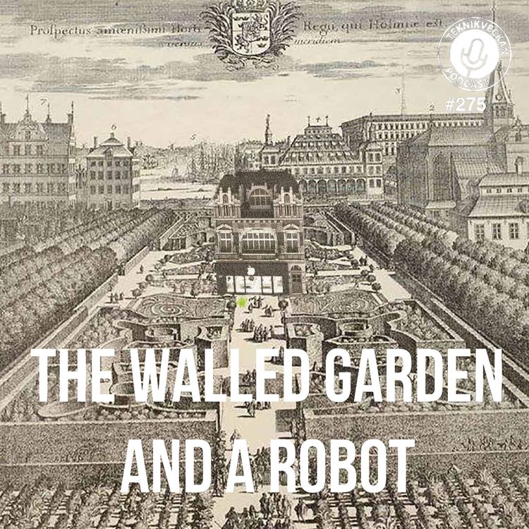 cover art for The walled garden and a robot