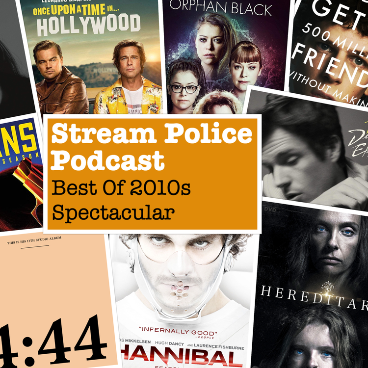 cover art for #74 - Our top 10 TV shows, movies and albums of the 2010s