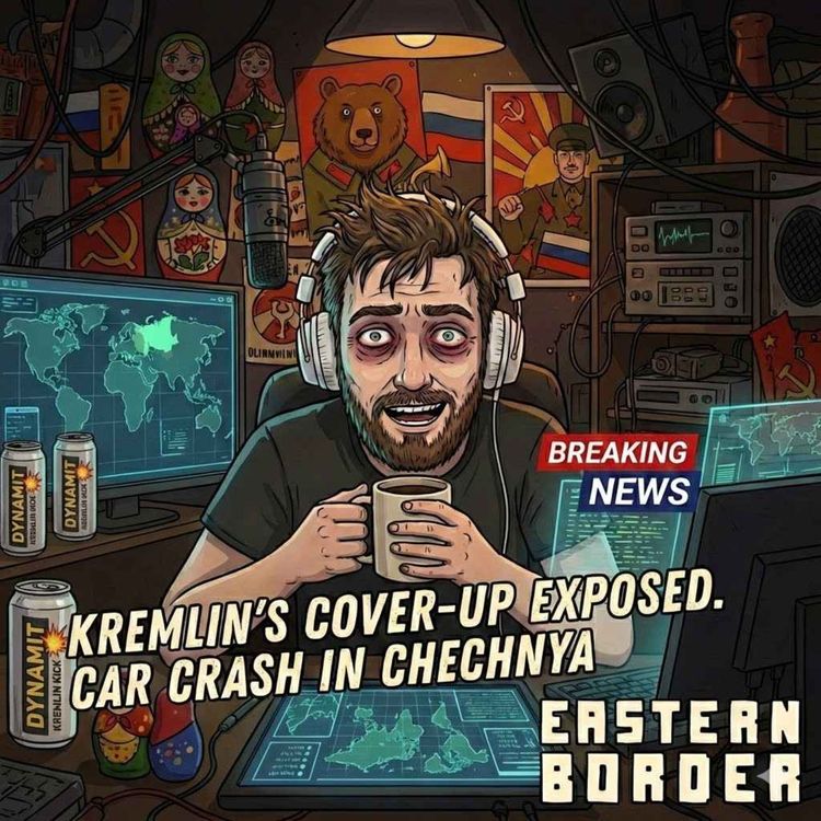 cover art for Kadyrov saga: Proof that Adam Kadyrov's car crash did really happen and Kremlin's cover-up exposed. 