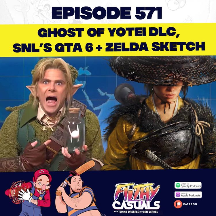 cover art for Episode 571: Ghost of Yotei DLC, SNL's Zelda & GTA6 Sketch