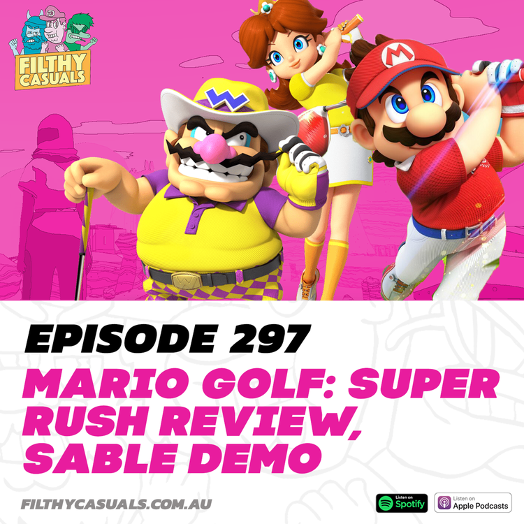 cover art for Episode 297: Mario Golf: Super Rush Review, Sable Demo