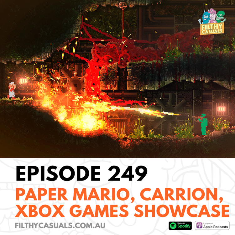 cover art for Episode 249: Paper Mario: The Origami King, Carrion Review, Xbox Games Showcase