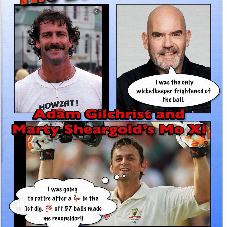 cover art for Adam Gilchrist and Marty Sheargold's Moustache Xl