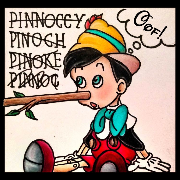cover art for Pinocchio (1940) — The one I can never spell