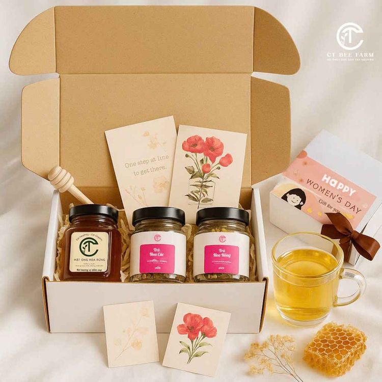 cover art for 10+ mẫu set quà tặng mật ong trà hoa -Quà Biếu Chạm Nhẹ An Yên
