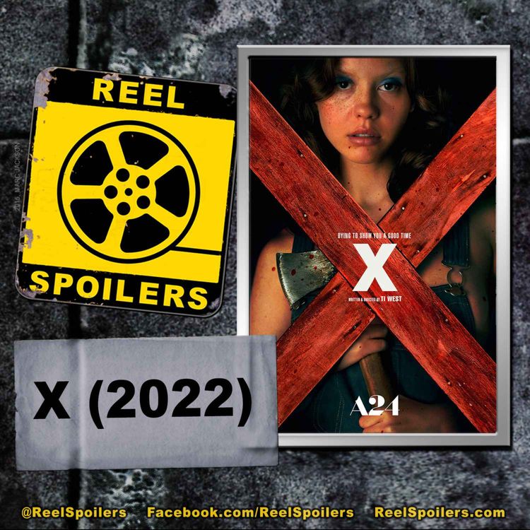 cover art for X (2022) Starring Mia Goth, Jenna Ortega, Brittany Snow