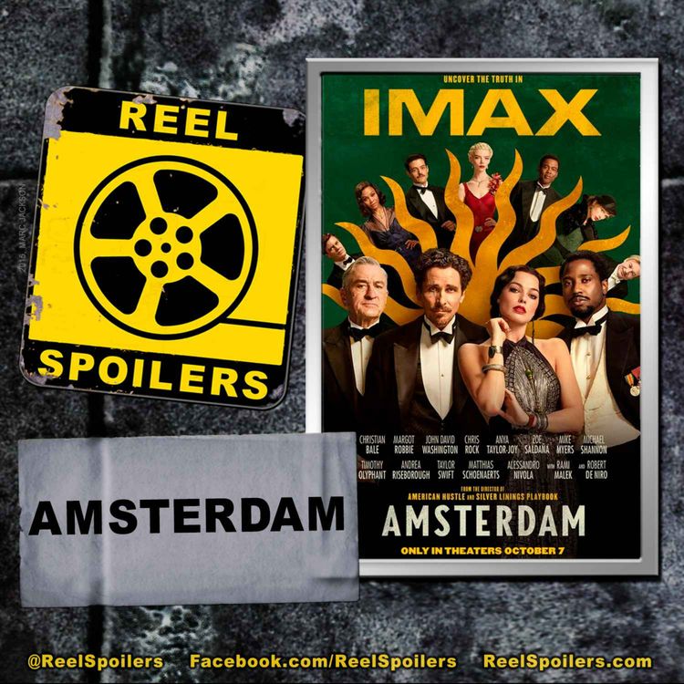 cover art for AMSTERDAM Starring Christian Bale, Margot Robbie, John David Washington