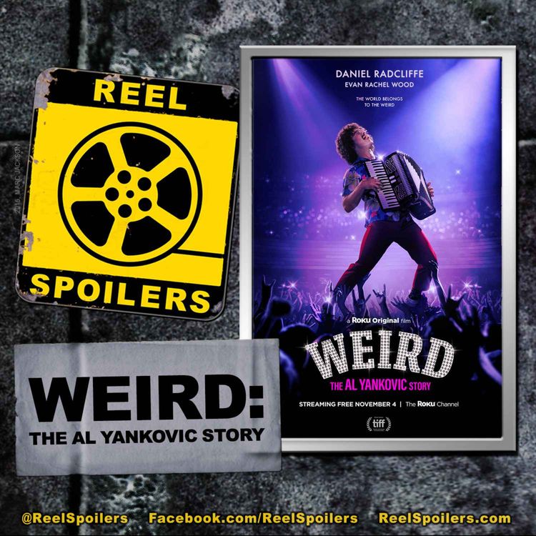 cover art for WEIRD: THE AL YANKOVIC STORY Starring Daniel Radcliffe, Evan Rachel Wood, Rainn Wilson