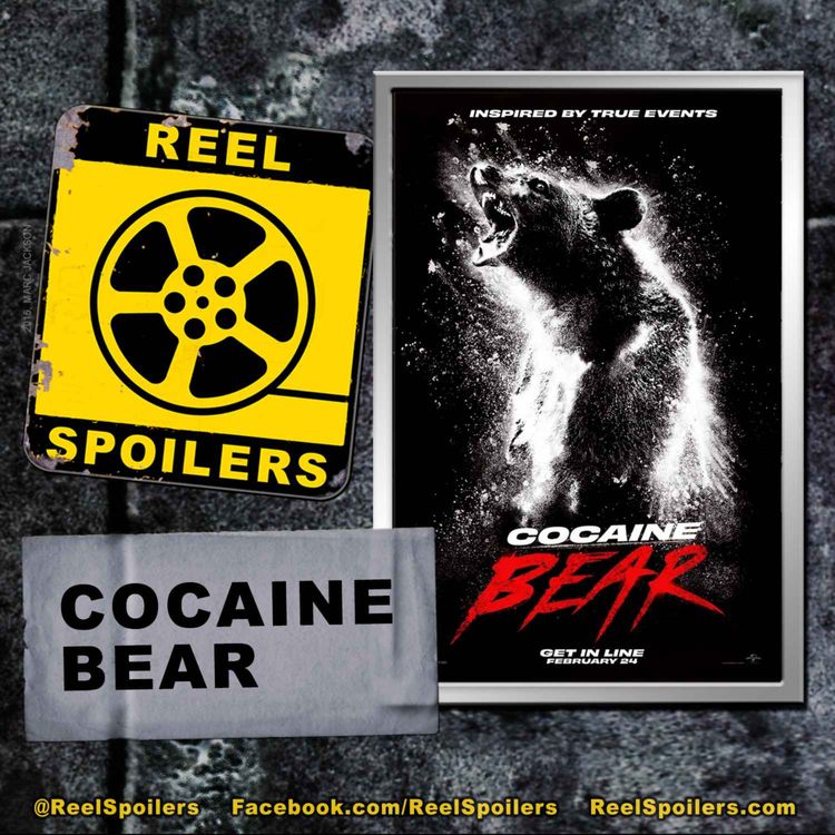 cover art for COCAINE BEAR Starring Keri Russell, O'Shea Jackson Jr., Alden Ehrenreich, Ray Liotta.