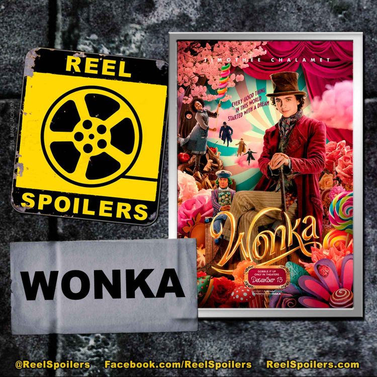 cover art for WONKA Starring Timothée Chalamet, Olivia Colman, Keegan-Michael Key, Paterson Joseph