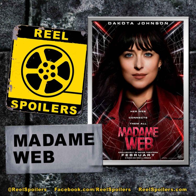 cover art for MADAME WEB Starring Dakota Johnson, Sydney Sweeney, Isabela Merced