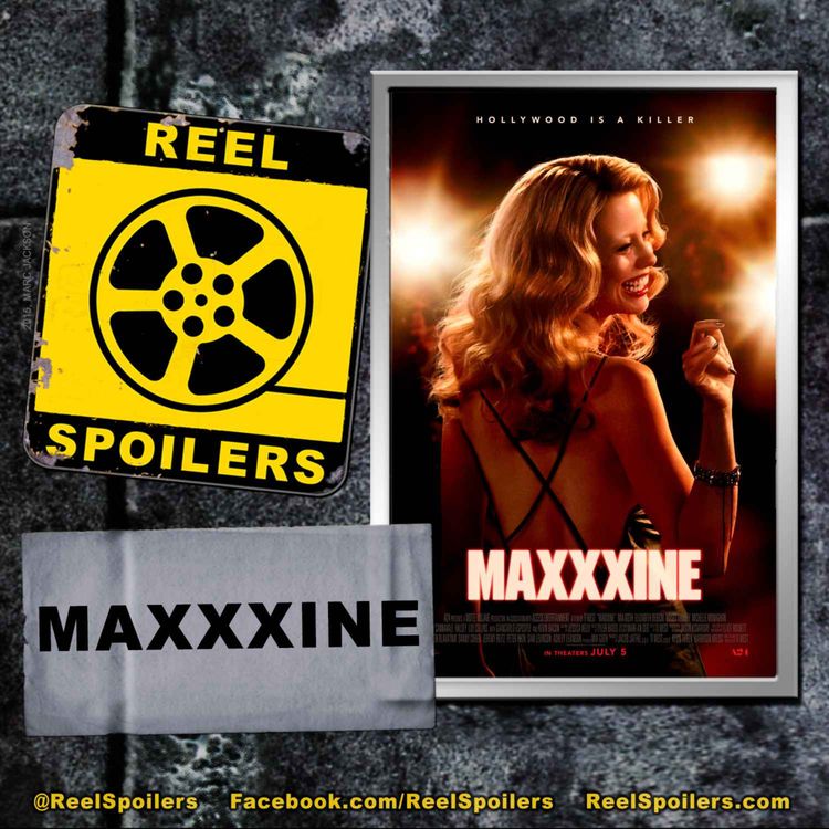 cover art for MaXXXine Starring Mia Goth, Elizabeth Debicki, Kevin Bacon