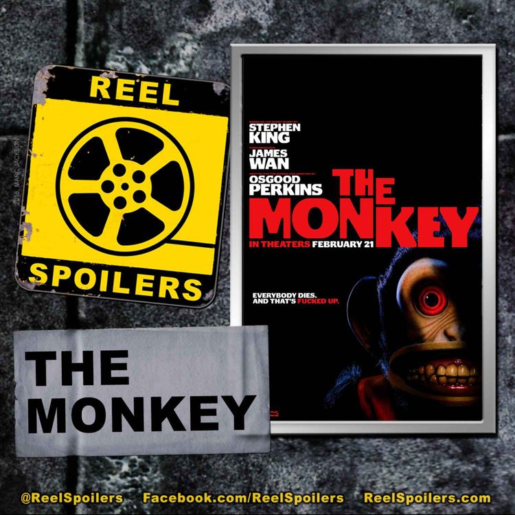 cover art for THE MONKEY Starring Theo James, Tatiana Maslany, Christian Convery, Colin O'Brien