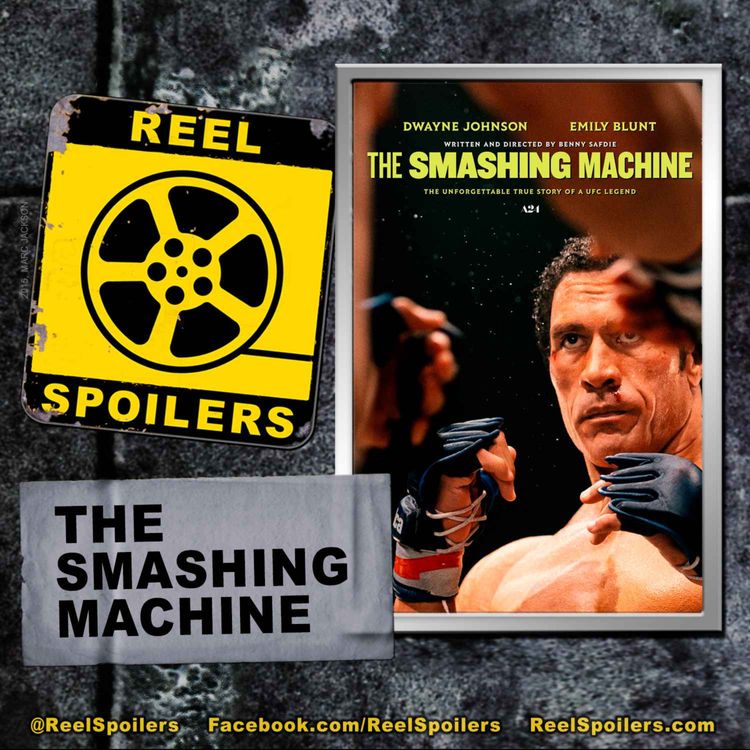cover art for THE SMASHING MACHINE starring Dwayne "The Rock" Johnson, Emily Blunt, Ryan Bader