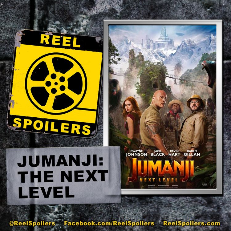 cover art for JUMANJI: THE NEXT LEVEL Starring The Rock, Karen Gillan, Kevin Hart, Jack Black