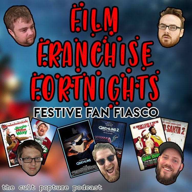 cover art for The "Jingle All the Way", "Gremlins" & "Bad Santa" Movies | Film Franchise Fortnights