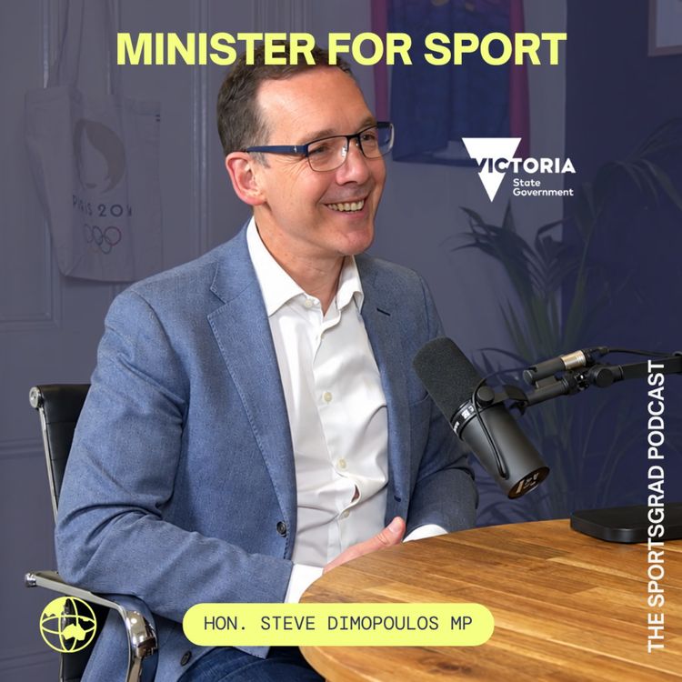 cover art for #374: How Victoria won the NFL: What government's role in major events actually looks like with Hon. Steve Dimopoulos MP