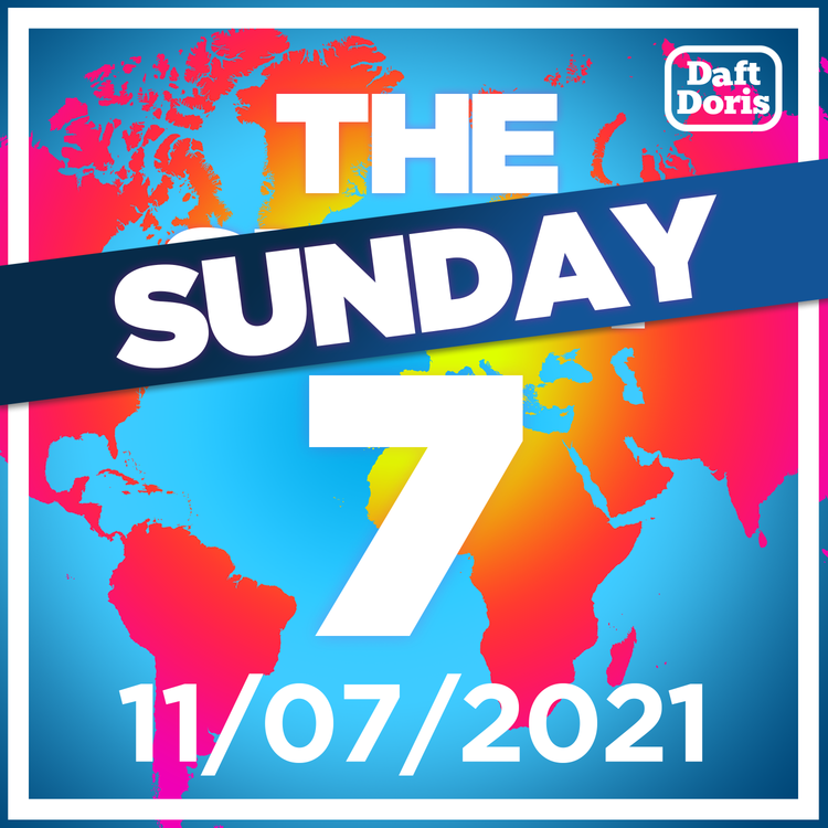 cover art for Ep 391. The Sunday 7 - Richard heads to Space, Beer could save the planet, SharkFest and Mosquitos go Dating...