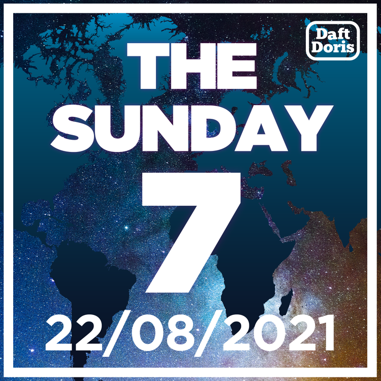 cover art for Ep. 433. The Sunday 7 - Alligator Birthday party, Mark Zuckerberg’s virtual office, Dirty Celebrities and Flip a Coin to change your life…