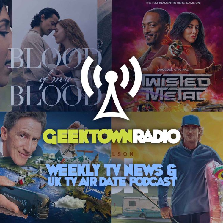 cover art for 'Outlander: Blood of My Blood', 'Twisted Metal', 'Destination X', 'Stick' Reviews, Plus News, Premieres & More – Geektown Radio 468