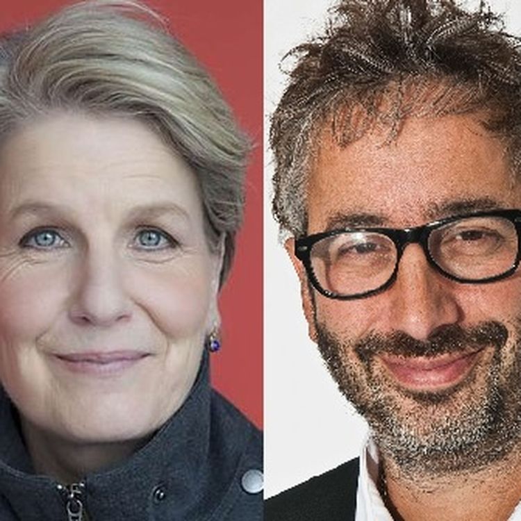 cover art for Episode 61: Sandi Toksvig and David Baddiel