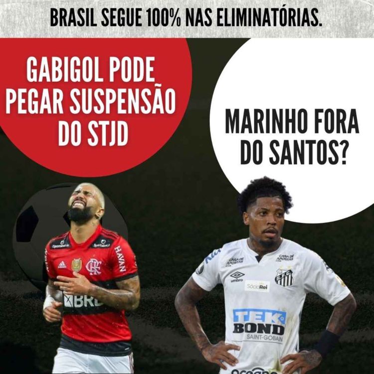 cover art for Brasil segue 100% nas eliminatórias. Marinho fora do Santos ? Gabigol pode pegar suspensão do STJD.