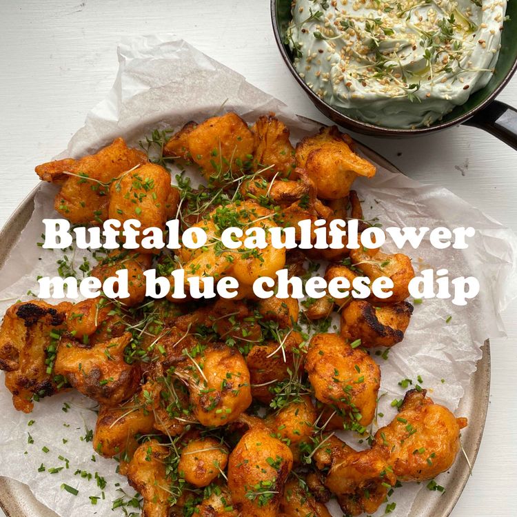 cover art for Buffalo cauliflower med blue cheese dip