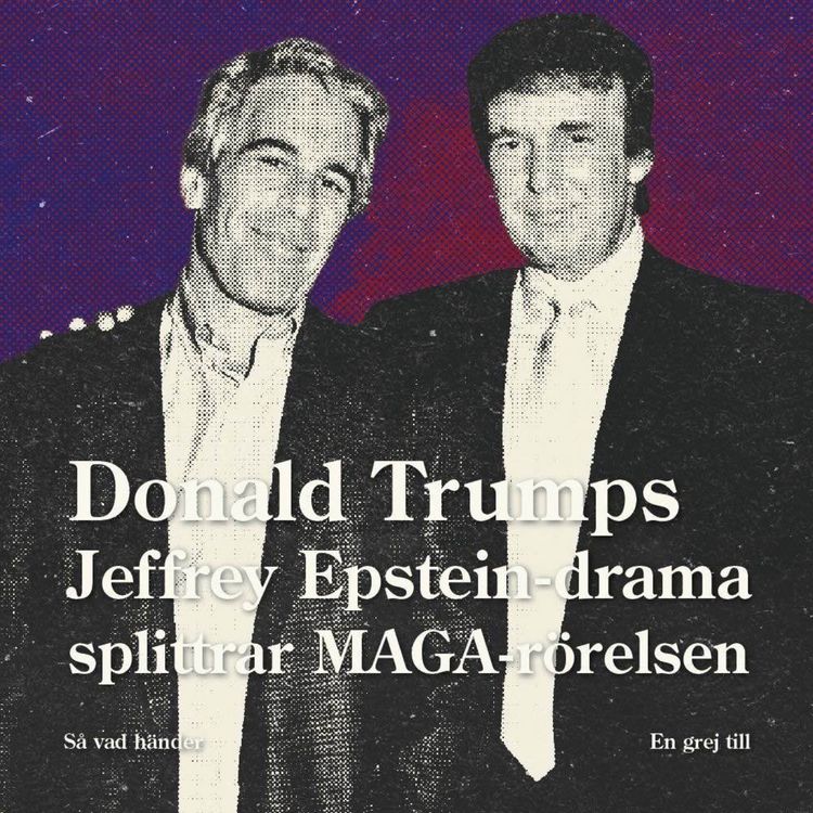 cover art for En grej till: Donald Trumps Jeffrey Epstein-drama splittrar MAGA-rörelsen