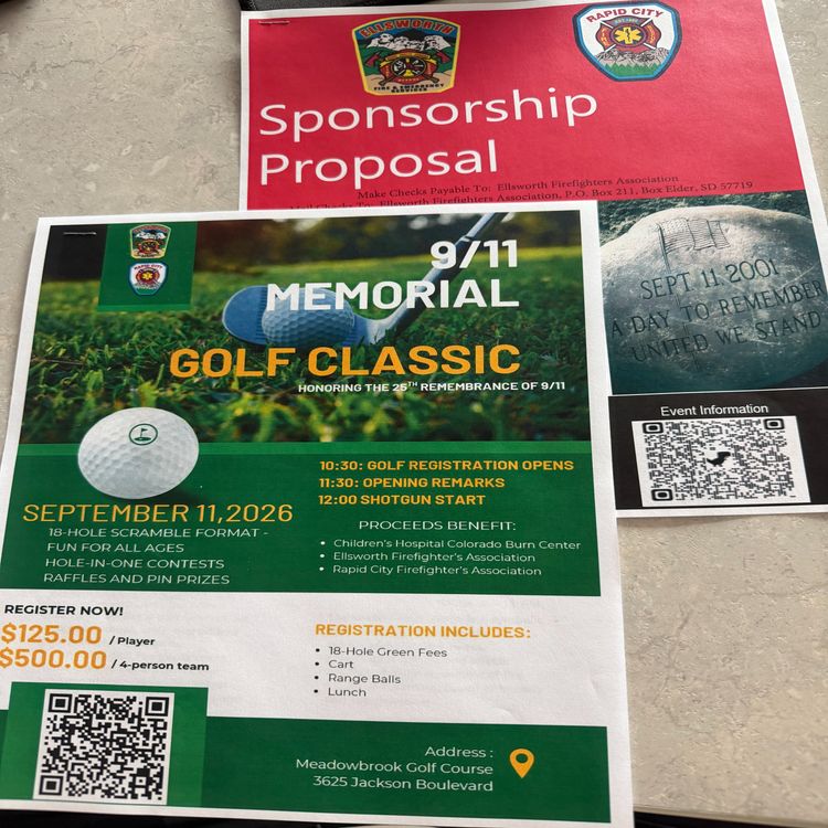 cover art for 9/11 Memorial Hike and Golf, with EAFB Fire and RCFD and more