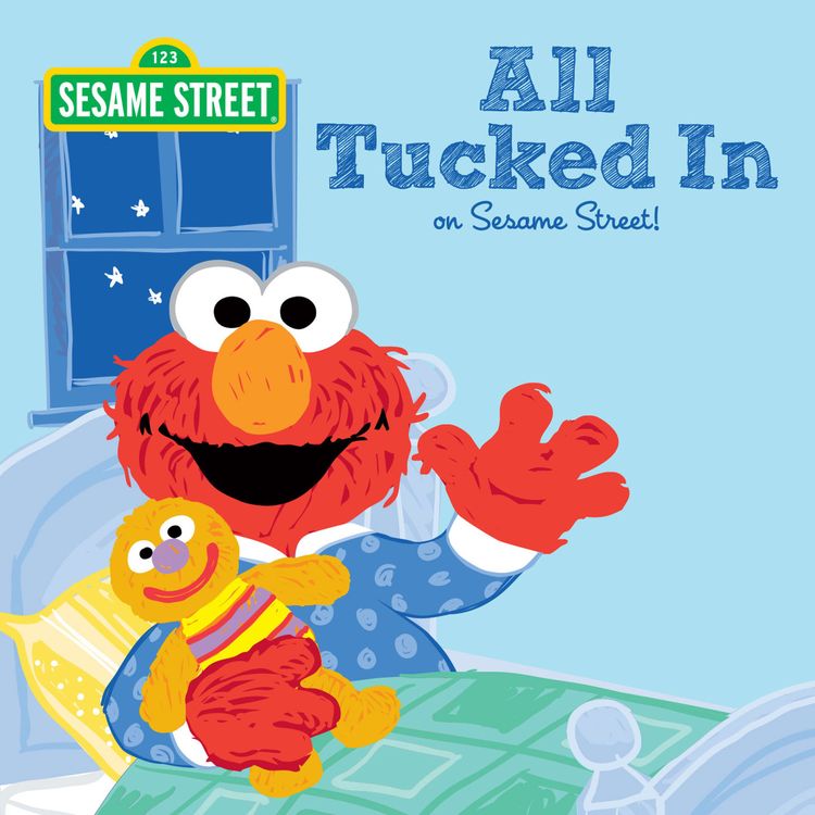 cover art for All Tucked in on Sesame Street. Written by Lillian Jaine & read by Gyton Grantley.