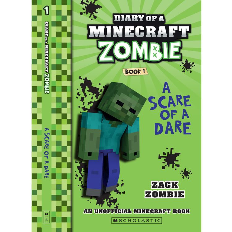 cover art for Diary of a Minecraft Zombie: Book 1 A Scare of a Dare. Written by Zack Zombie.