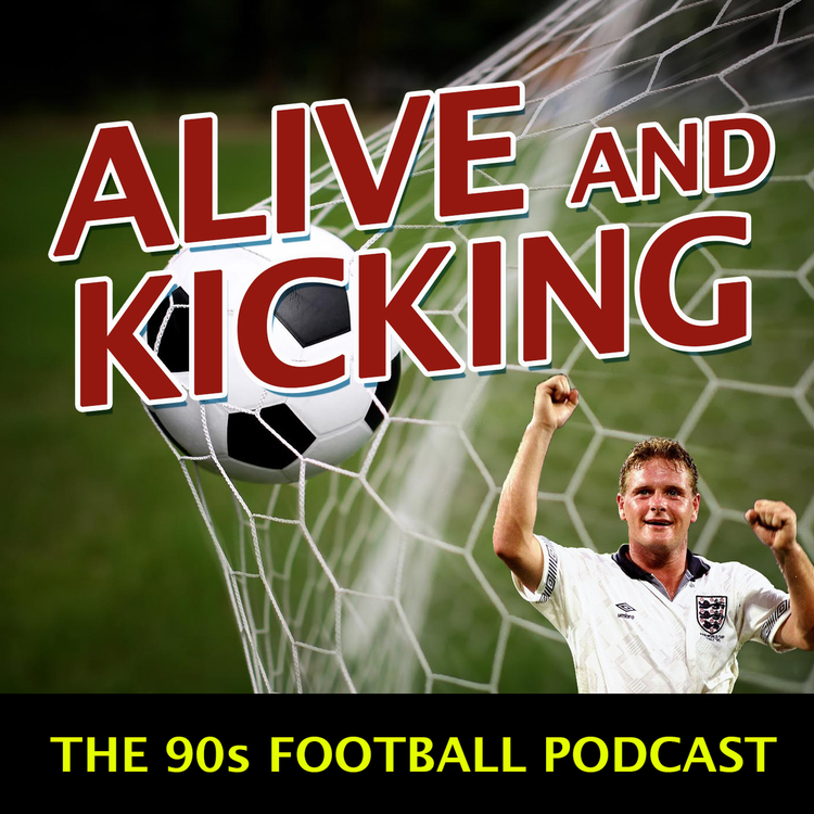 cover art for Alive and Kicking the 90s Podcast Trailer