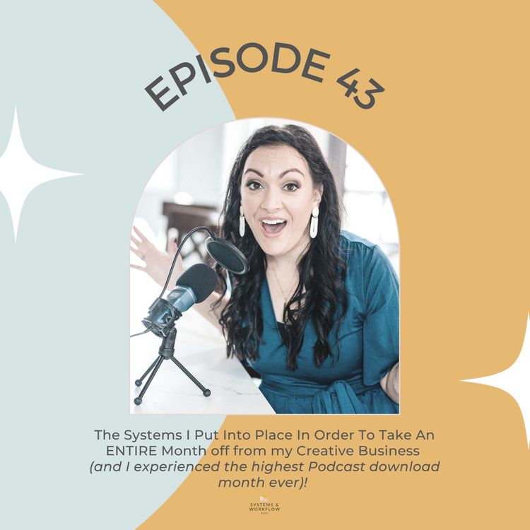 cover art for 43: The SOPS I put into place in order to take ONE whole month off from my business (And I STILL Grew as a business!)