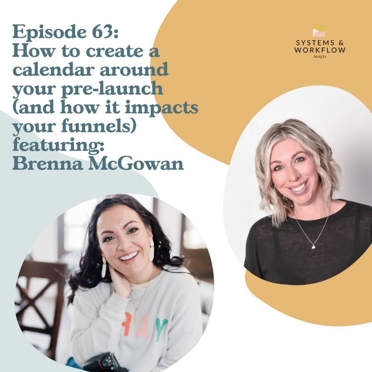 cover art for 63: Creating a strategic calendar around your pre-launch (featurirng: Brenna McGowan)