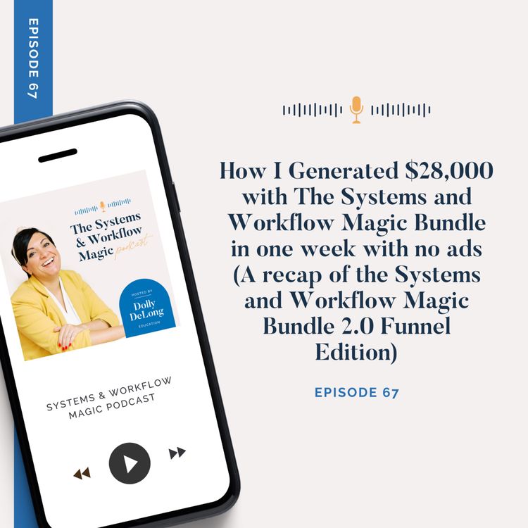 cover art for 67: How I Generated $28,000 with The Systems and Workflow Magic Bundle in one week with no ads (A recap of the Systems and Workflow Magic Bundle 2.0 Funnel Edition)