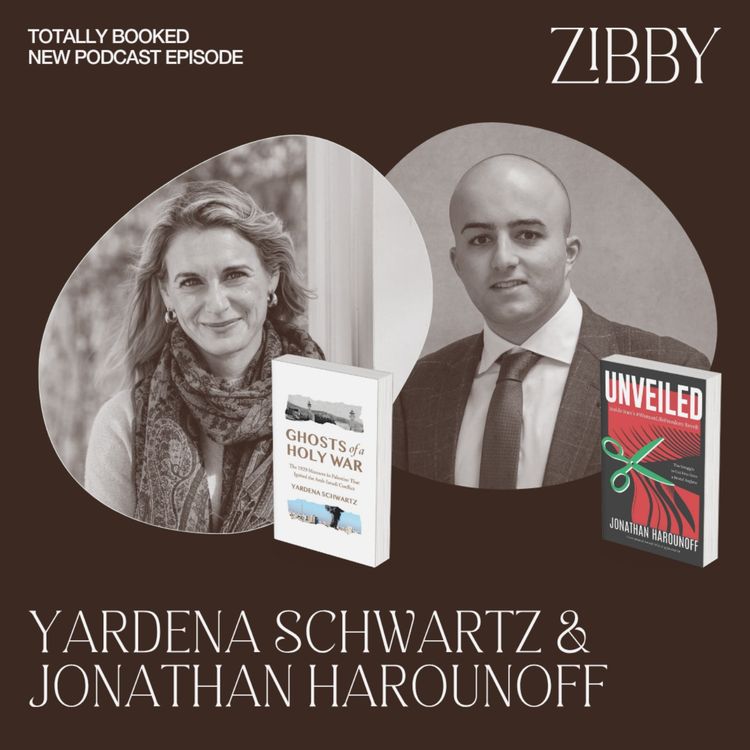 cover art for Israel and Iran: History and Today, featuring Yardena Schwartz and Jonathan Harounoff