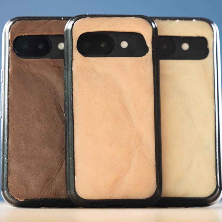 cover art for The phone case which looks and burns like human skin