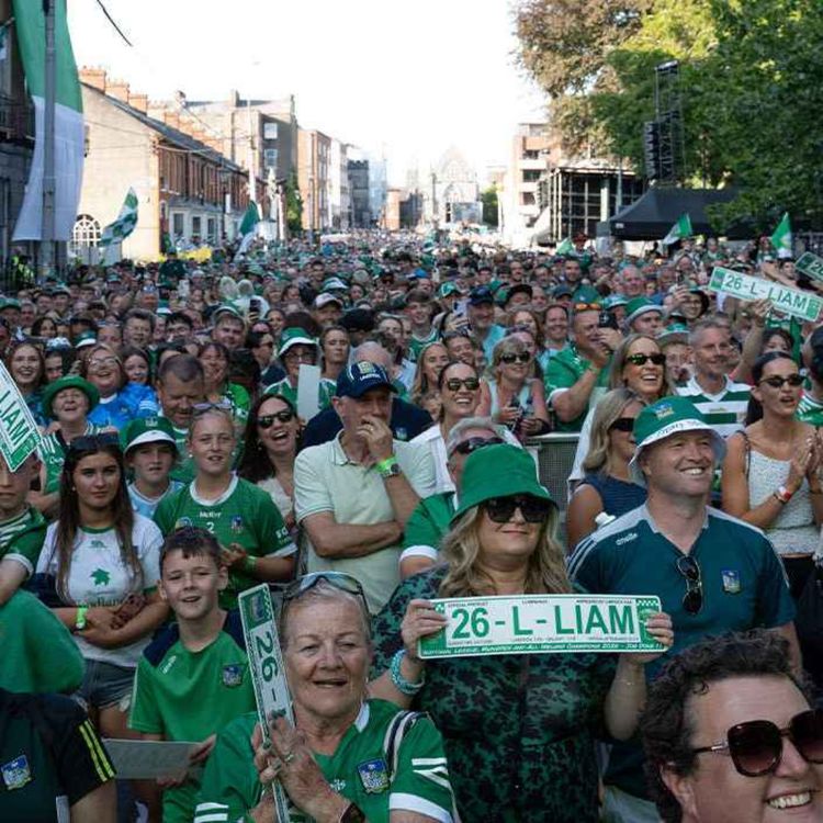 cover art for Massive sea of green and white welcomes home Limerick's Hurling Champions