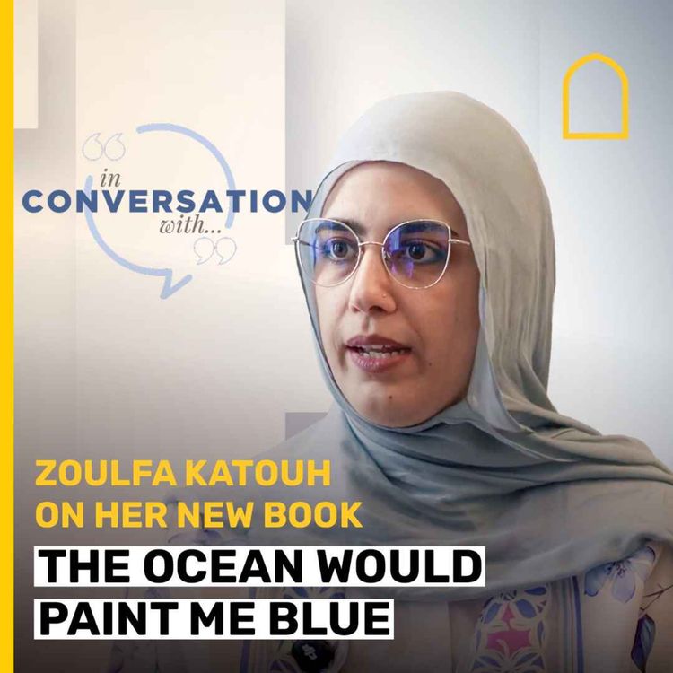 cover art for Zoulfa Katouh on her new book "The Ocean Would Paint Me Blue"