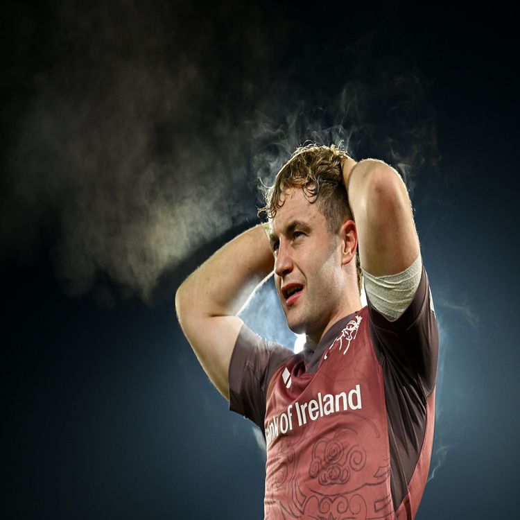 cover art for Rugby podcast special: Huge Munster set-back and Leinster march on