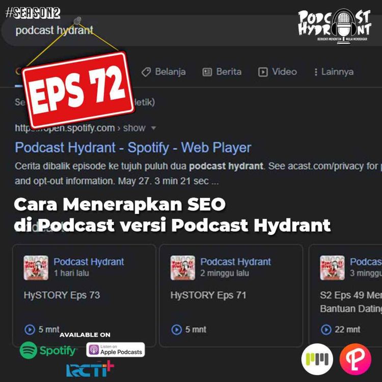 cover art for S2 Eps 72 Cara Menerapkan SEO di Podcast versi Podcast Hydrant