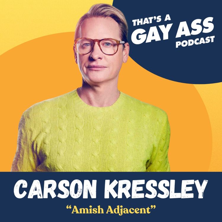 cover art for "Amish Adjacent" w/ Carson Kressley