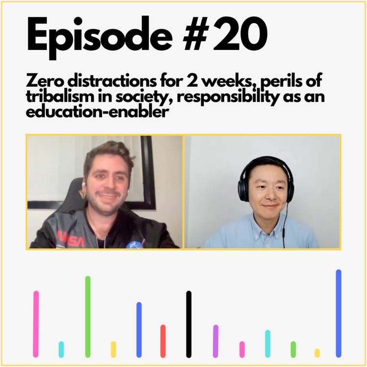 cover art for Switching off for 2 weeks, perils of tribalism in society, responsibility as an education-enabler