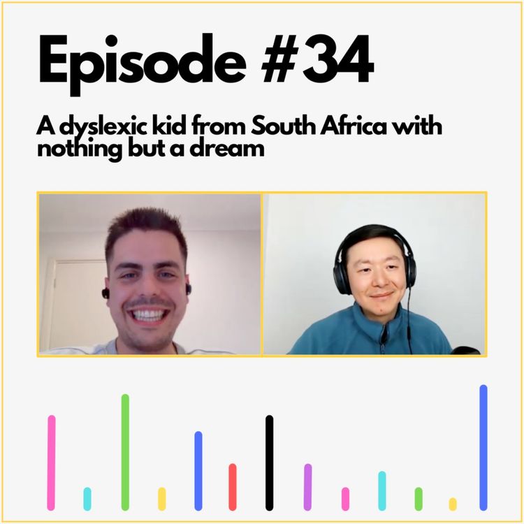 cover art for A dyslexic kid from South Africa with nothing but a dream