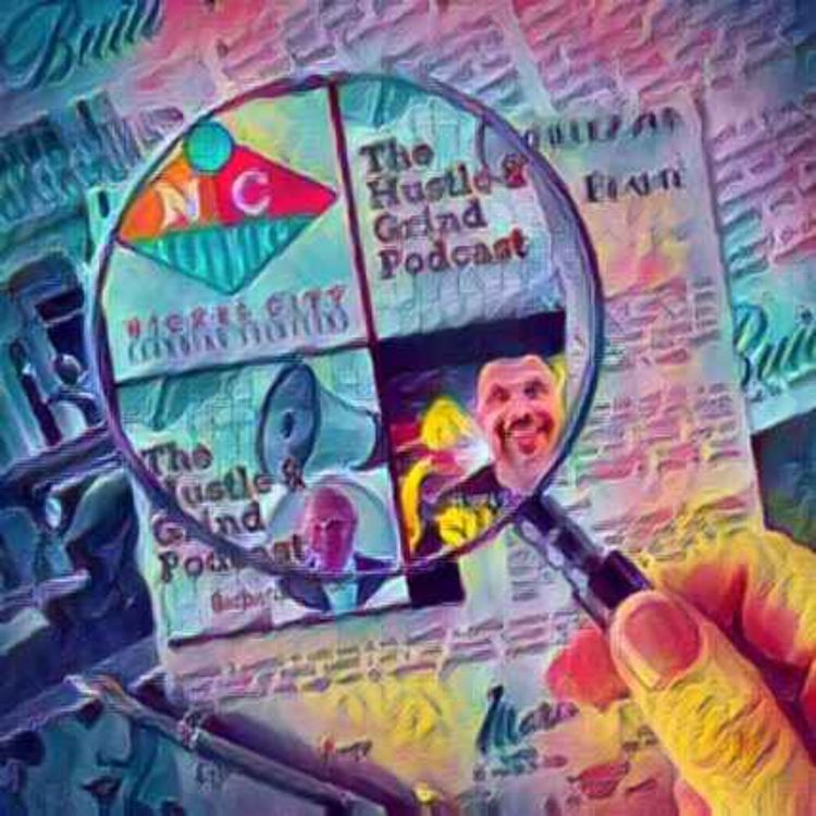 cover art for  Call Centers and Pinball with Richard Blank. Andrew Chesnutt presents The Hustle and Grind Podcast.