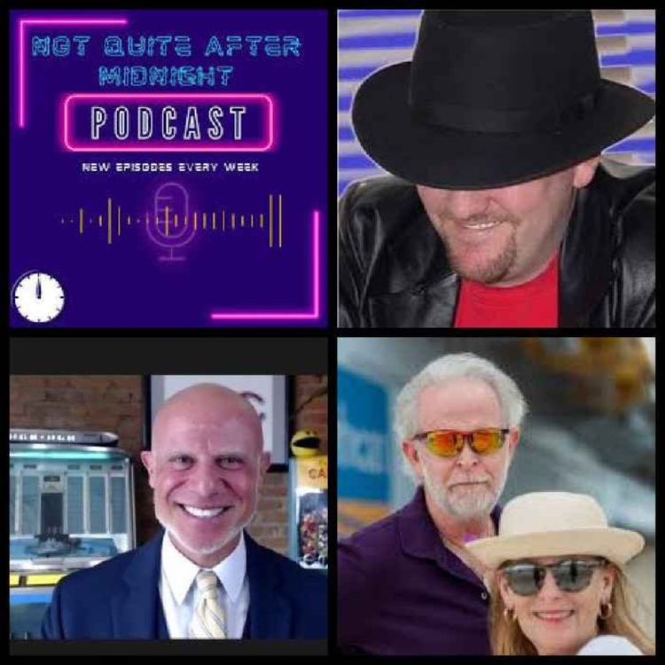 cover art for Not Quite After Midnight Podcast with Richard Blank, Rox Burkey & Charles Breakfield. 