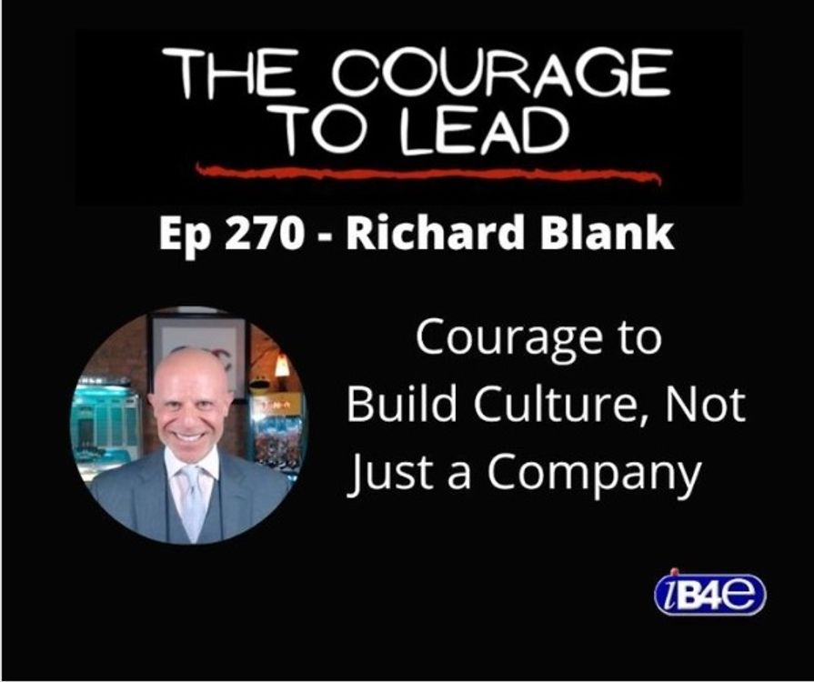 cover art for The Courage to Lead Podcast by Coach Harlan. The grit to build a sales team with Richard Blank