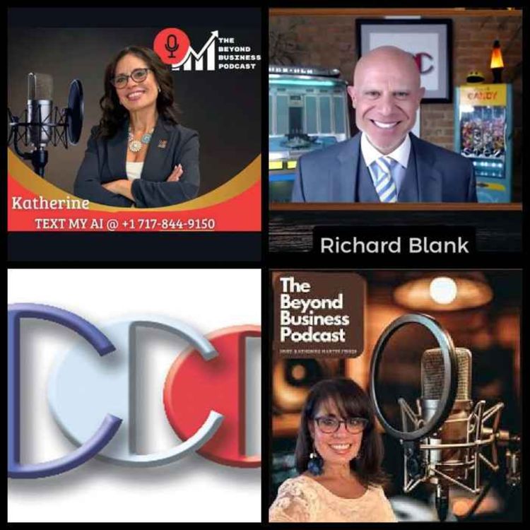 cover art for The Beyond Business Podcast. Katherine Martin-Fisher interview with Richard Blank on Communication.